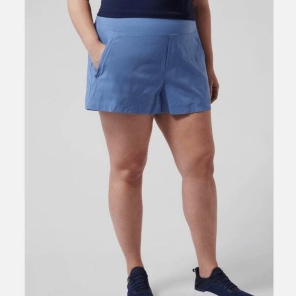 Athleta Trekkie North Shorts Cottage Blue Women's 14 Athletic Hiking Outdoors - Picture 2 of 16